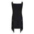 thumbnail image 6 of Bodycon Dress for Women Sleeveless Suede Look Ruched Side Slit Dresses Sexy Slim Fit Clubwear Cocktail Party Dresses, 6 of 7
