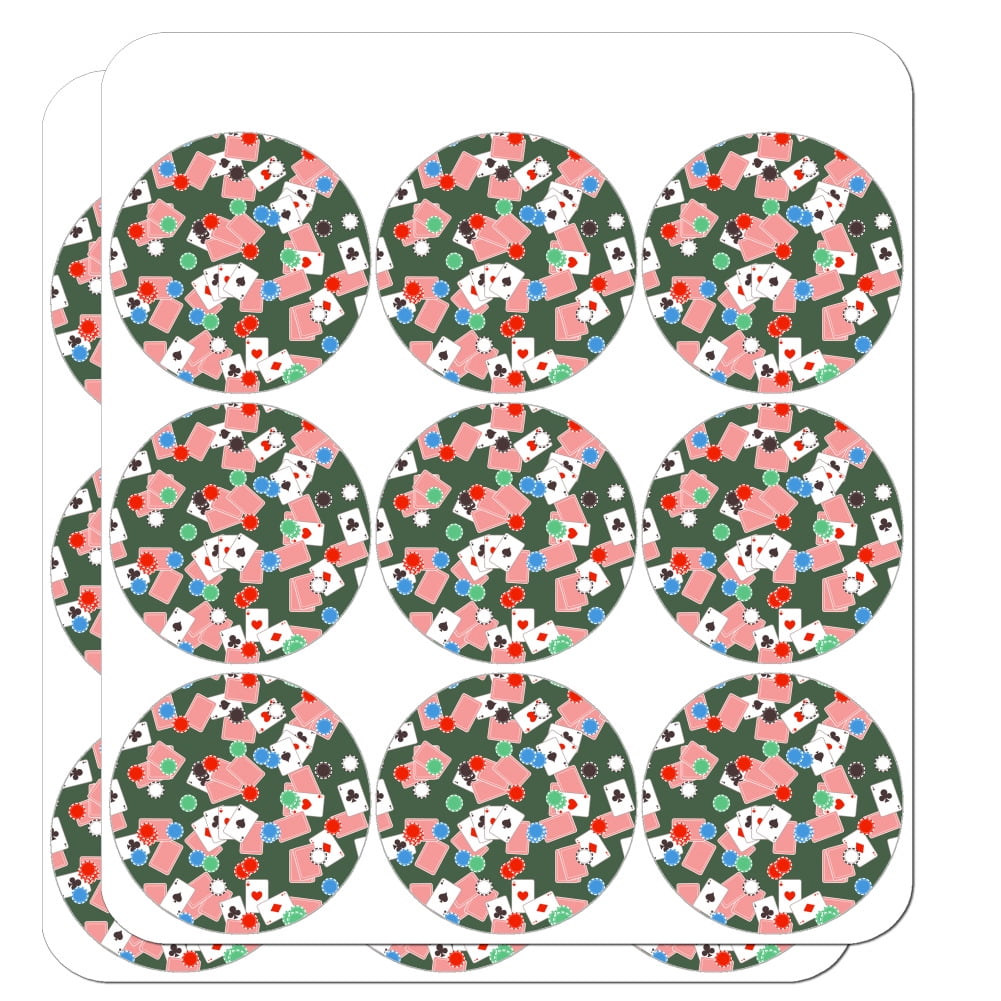 Poker Chips and Ace Cards Pattern Planner Calendar Scrapbooking Crafting Stickers