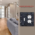 thumbnail image 4 of Black Gold Embossed Light Switch Cover Decorative Switch Plates and Outlet Covers Wall Plate for Electrical Kitchen Home Office Art Decor Mid-size, 4 of 4