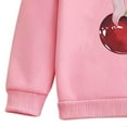 thumbnail image 4 of SGFCWSX Girls 2-Piece Outfit, Graphic Hoodie and Heart Flared Denim Jeans, Trendy Casual Daily Clothing Set for Kids Pink Size 5-6 Years, 4 of 9