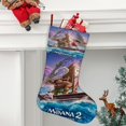 thumbnail image 2 of Moana 2 Tema: Calcetines de Navidad, fino lino blanco para colgar en escaleras y chimenea, decoración navideña para el hogar, regalo de Navidad. 45cm × 32cm, 2 of 5