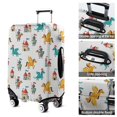thumbnail image 5 of White Cartoon KnightsCastles Pattern Luggage Cover Fashion Suitcase Cover Baggage Covers Fit 25-28 Inch Luggage (Go Travel), 5 of 5