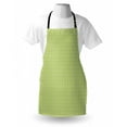 thumbnail image 4 of Geometric Apron, Monochrome Quirky Pattern with Concentric Circles Vortex Whirlpool Motif, Unisex Kitchen Bib with Adjustable Neck for Cooking Gardening, Adult Size, Apple Green White, by Ambesonne, 4 of 4