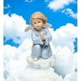 thumbnail image 2 of Ceramic Praying Angel Figurine 4.25in Religious Gift Baptism Decor, 2 of 3