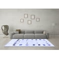 thumbnail image 3 of Ahgly Company Indoor Square Solid Blue Modern Area Rugs, 4' Square, 3 of 4