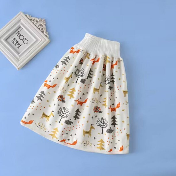 Falda de pañal para bebé Pañal para niños Abandonar shen Entrenamiento para bebés Pañal de tela lavable de algodón antiorina Pantalones
