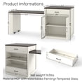 thumbnail image 3 of 83"Kitchen Island with Extendable Table for 2-6, Mobile Storage Island with Power Outlet, Kitchen Prep Table with Adjustable Shelvs,Spice Rack,Drawers, 3 of 9