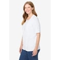 thumbnail image 3 of Woman Within Plus Size Lightweight Short Sleeve V-Neck Cardigan Sweater, 3 of 5