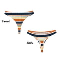 thumbnail image 3 of Fotbe Colorful Pastel Stripes Tanga Sin Costuras para Mujer con Estampado – Panties Invisibles, Transpirables y Cómodos para Uso Diario-Large, 3 of 6