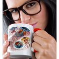 thumbnail image 2 of 3dRose, 1904 German Biologist Vintage Drawings Of Jellyfish, 15oz Two-Tone Red Mug, 2 of 7