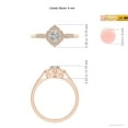 thumbnail image 4 of ANGARA Natural Style Cushion Diamond Ornate Engagement Ring in 14K Rose Gold for Women (Size-4mm| Color-K| Clarity-I3) | April Birthstone, Anniversary, Jewelry Gift for Women | Natural Diamond Ring, 4 of 9