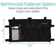 thumbnail image 5 of Vive Walker Bag - Accessories Wheelchair Basket Pouch (Water Resistant) - Seniors Caddy Accessory Attachment for Folding, Rolling Walkers, Universal Size, 5 of 23