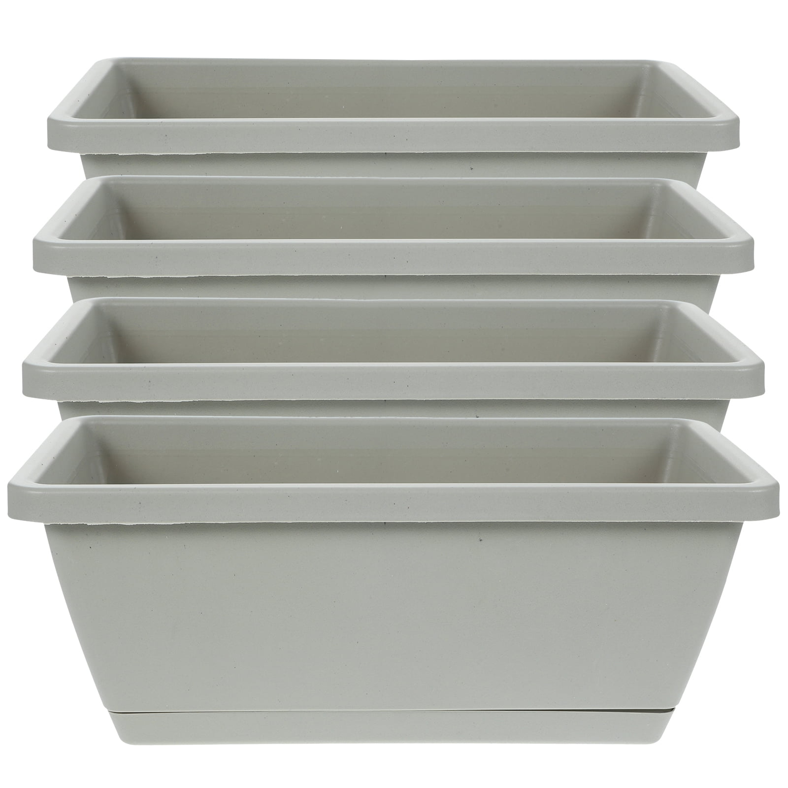 4pcs Window Box Planter Plastic Vegetable Flower Planters Boxes