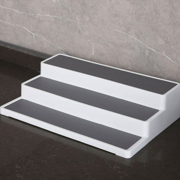 AURARMLET Cabinet Spice Rack Spice Riser Light Grey PP Waterproof Storage for Homeowners 1Pcs