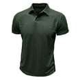 thumbnail image 6 of VSSSJ Mens Shirts Button Up Textured Business Work T Shirts Casual Solid Color Slim Fit Short Sleeve Summer Golf Tee Shirt Green M, 6 of 6