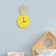 thumbnail image 2 of Reloj de pared con forma de piña, decoración para colgar en la pared, silencioso, estilo nórdico, acrílico, moderno. Amarillo, 2 of 9