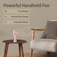 thumbnail image 3 of Handheld Fan - Mini Portable USB Rechargeable Fan with 3 Adjustable Speeds, Battery Operated, Cooling Hand Fan and Small Fans for Boys Girls Kids, Hom, 3 of 4