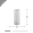 thumbnail image 2 of WGV Frosted Glass Hurricane Candle Shade Chimney Tube  - 5" Wide x 14" Height, Good quality, Heavy Weighted Base - 1 Pc, 2 of 7