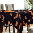 thumbnail image 3 of 60"x120" Halloween Pumpkin Tablecloth, Waterproof Washable Polyester Square Table Cover, Durable Tablecloth for Kitchen Dining Table Party Decor, 3 of 7