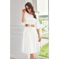 thumbnail image 3 of Vestido GRACE KARIN, casual de verano, blanco, línea A, manga 3/4, XXL, 3 of 5