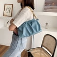 thumbnail image 3 of Bolsa Bolso de hombro plisado para mujer Totes de cadena Bolso de mensajero en la nube de PU (Azul) Ehuebsd Nuevos Originales, 3 of 8