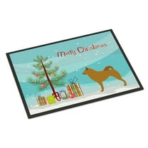 Carolines Treasures BB8505JMAT Finnish Spitz Christmas Door Mat Indoor Rug or Outdoor Welcome Mat 24x36 Doormat  36"L x
