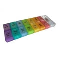 thumbnail image 3 of Comfort Axis Weekly 7 Days AM/PM Travel Pill Organizer, 2 Times a Day Color-Coded Detachable Compartments with Removable Pill Cutter Included, 3 of 6