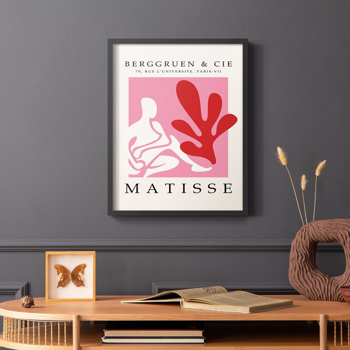 Matisse CDLXXV in Black Solid Wood Framed Print No Nail Hanging