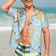 thumbnail image 5 of Lsque Cute Gnome Bee Collects Honey pattern Hawaiian Shirt for Men, Unisex Summer Beach Casual Short Sleeve Button Down Shirts-X-Large, 5 of 9