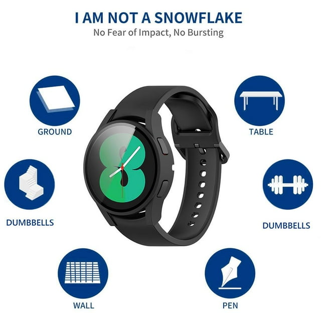 Protective Case Compatible for Samsung Galaxy Watch4 40/44mm Full Compatible for Samsung Galaxy Coverage Screen Protector Coverv