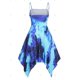 thumbnail image 2 of Vestido de Pañuelo de Tie-dye con Cordones en Talla Extra Rosegal  Vestidos Estampados Tallas Grandes, 2 of 5