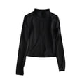 thumbnail image 5 of Miqool Women's Athletic Running Yoga Jacket UPF 50+ Sun Protection Zip Up Cropped Jackets Slim Fit Long Sleeve Workout Cooling Shirts, 5 of 6