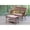 honey, variant on White Wicker Patio Love Seat And Coffee Table Set With Tan Cushion