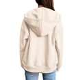 thumbnail image 4 of WERYOUNG Zip Up Hoodies For Women Casual Solid Color Hooded Long Sleeved Sweatshirts With Zipper Pocket Fall Winter Comfortable Tops L, 4 of 7
