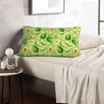 thumbnail image 6 of Gukieu Green Avocado Print Plush Pillow Cover, Hidden Zipper Pillow Protector without Pillow Core, Suitable for Bedroom, Office, Car Decoration-16"x24", 6 of 6
