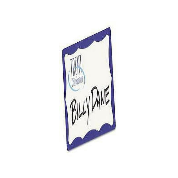 3PK AVE5144 Printable Adhesive Name Badges, 3.38 x 2.33, Blue Border, 100/Pack