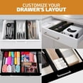 thumbnail image 6 of Bamboo Adjustable Drawer Dividers Organizers - Large Expandable Utensil Organizer Separators for Kitchen, Dresser, Bedroom, Baby Drawer, Bathroom & Office, Set of 4 (2.6 Tall, 13-17.5 Inch), 6 of 7
