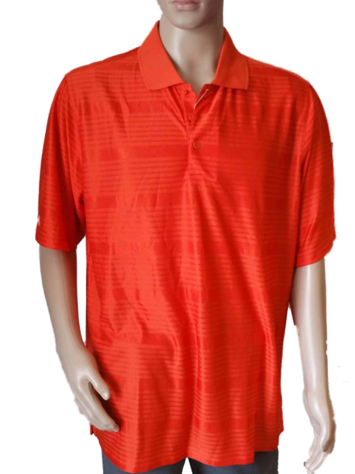 Antigua Golf Orange Desert Dry XtraLite Short Sleeve 3 Button Polo T