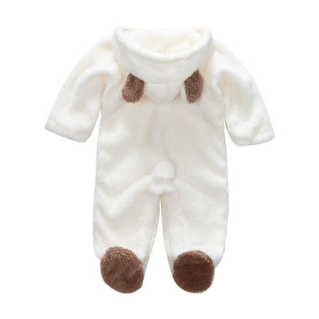 

Korean Winter Baby Rompers Long Sleeve Infant Jumpsuit Toddler Playsuit Clothes Hooded Outfit