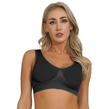 vastwit Women s Sports Bras Workout Tank Tops with Built-in Bra High Impact Seamless Wireless Gym Black 3XL