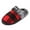 Red, variant on Men Slippers Knit Memory Foam with Arch Support Winter Warm Lined Anti-Skid Print Elastic Comfy Retro Indoor House Shoes Bride Gifts