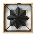 thumbnail image 6 of Pale Blue Metal Flower in Walnut Finish Frame, 6 of 15