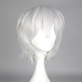 thumbnail image 3 of Unique Bargains Human Hair Wigs for Women Lady 12" Light Gray Curly Wig with Wig Cap, 3 of 6