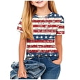 thumbnail image 2 of MKOSPLRT Independence Day Kids T-Shirt Soft Cotton Short Sleeve Graphic Tee for Boys and Girls Sizes 3-14 Years Red White Blue Tshirts, 2 of 6
