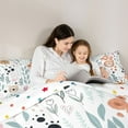 thumbnail image 4 of Homewish Kawaii Giraffe Bear Lion 7-Piece Twin Bedding Sets for Child Boys Girls,Chic Floral Flower Bedding Comforter Set,Cartoon Animal Breathable Sheet Sets,Super Cozy Room Decor,Reversible, 4 of 8