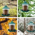 thumbnail image 4 of Bird Feeder for Outside Hanging,Bird Seed for Outside Wild Bird Feeders for Garden Yard Outdoor Decoration,Round Roof Design for Sun-Proof and Rainproof, Green, 4 of 7