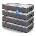 thumbnail image 1 of Contenedores de almacenamiento debajo de la cama, Pack de 4 Organizadores para Colocar Bajo la Cama, Bolsas Plegables Debajo de la Cama, para Edredones, Mantas, Ropa de Cama (Gris), 1 of 7