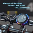 thumbnail image 5 of Montaje del manillar de la motocicleta Reloj noctilucente de estilo fresco Esfera Reloj de cuarzo Reloj de aleación luminosa para motocicleta Reloj con indicador de tiempo Decoración impermeable para JAMW Sencillez, 5 of 5