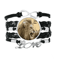 thumbnail image 1 of African Ostrich Biggest Bird Bracelet Love Accessory Twisted Leather Knitting Rope Wristband, 1 of 3