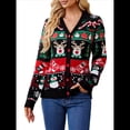thumbnail image 3 of Suéteres Navideños para Mujer, Lindos, Peludos y Divertidos, para Fiestas Navideñas de Invierno, Suéter Informal de Punto Negro L, 3 of 10